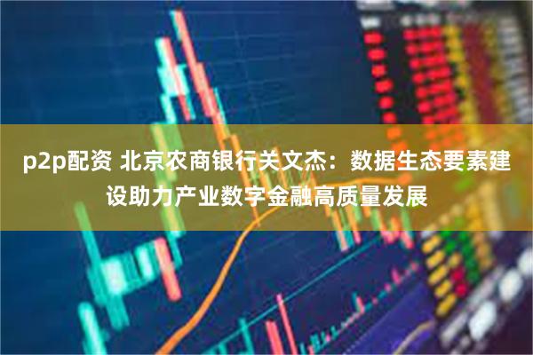 p2p配资 北京农商银行关文杰：数据生态要素建设助力产业数字金融高质量发展