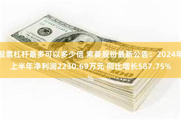股票杠杆最多可以多少倍 索菱股份最新公告：2024年上半年净利润2230.69万元 同比增长587.75%