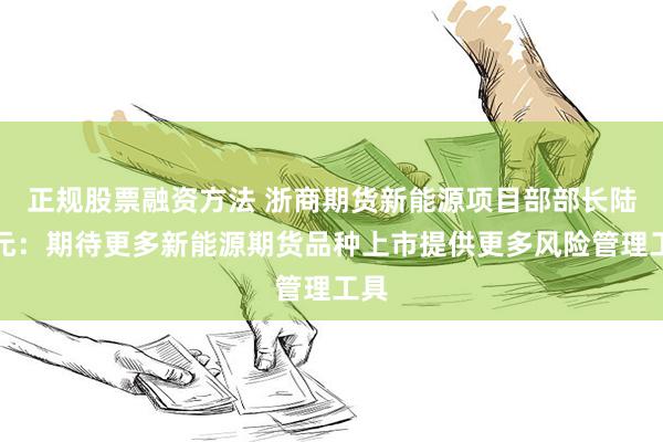 正规股票融资方法 浙商期货新能源项目部部长陆诗元：期待更多新能源期货品种上市提供更多风险管理工具