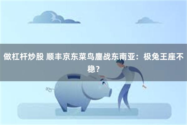 做杠杆炒股 顺丰京东菜鸟鏖战东南亚:极兔王座不稳?